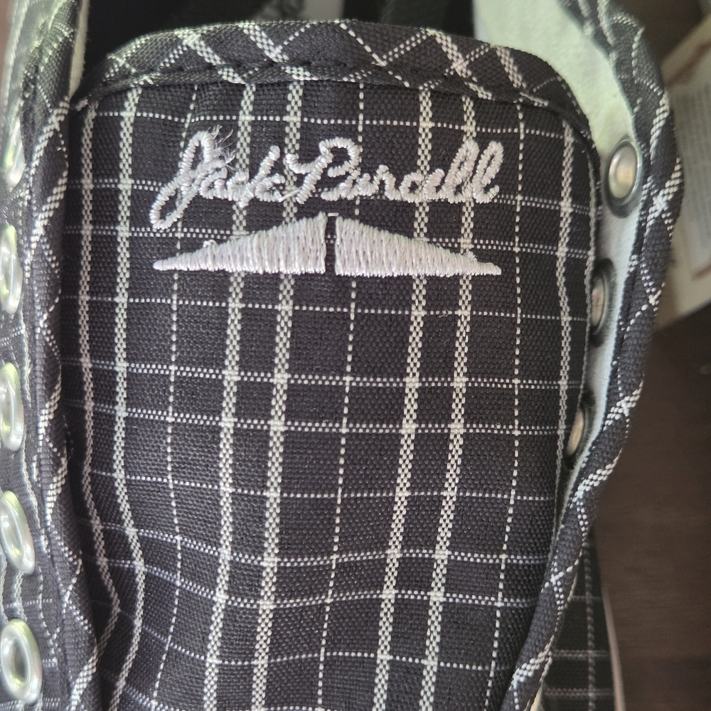 NWT Converse Jack Purcell Print Ox Black Plaid US Women's Sz 9.5 Men's 8 EU 41 - Picture 12 of 16